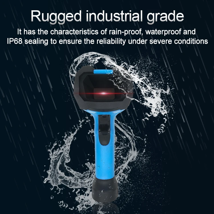 Pemindai Barcode CMOS 2D Nirkabel QR dengan Penerima 2.4G Pembaca Barcode Nirkabel untuk Symbol