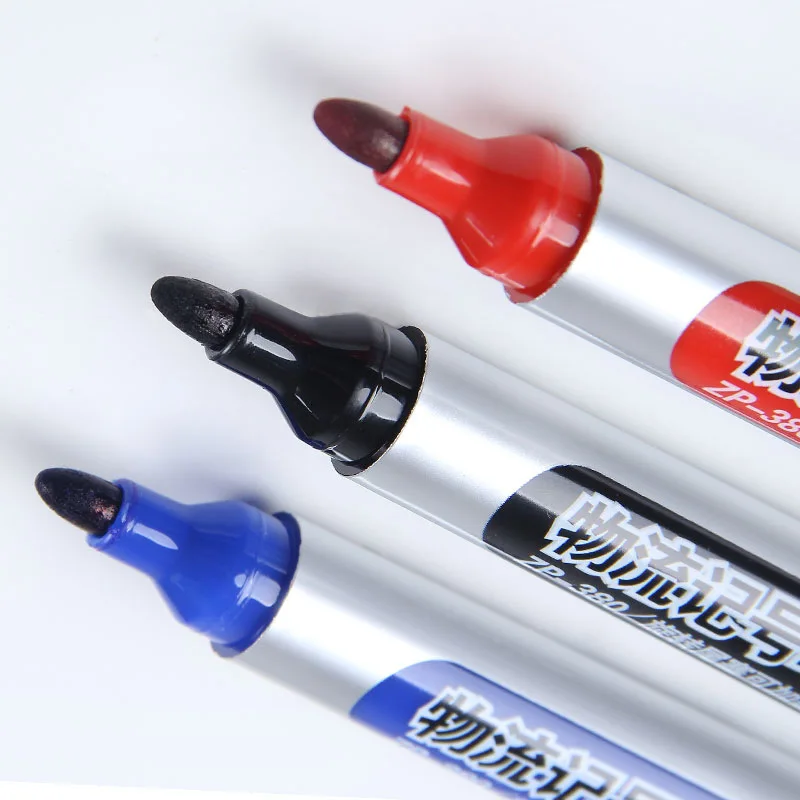 Large Capacity Marker Permanent Reusable Ink Large Marker Waterproof Pen Black Art Marker Student School