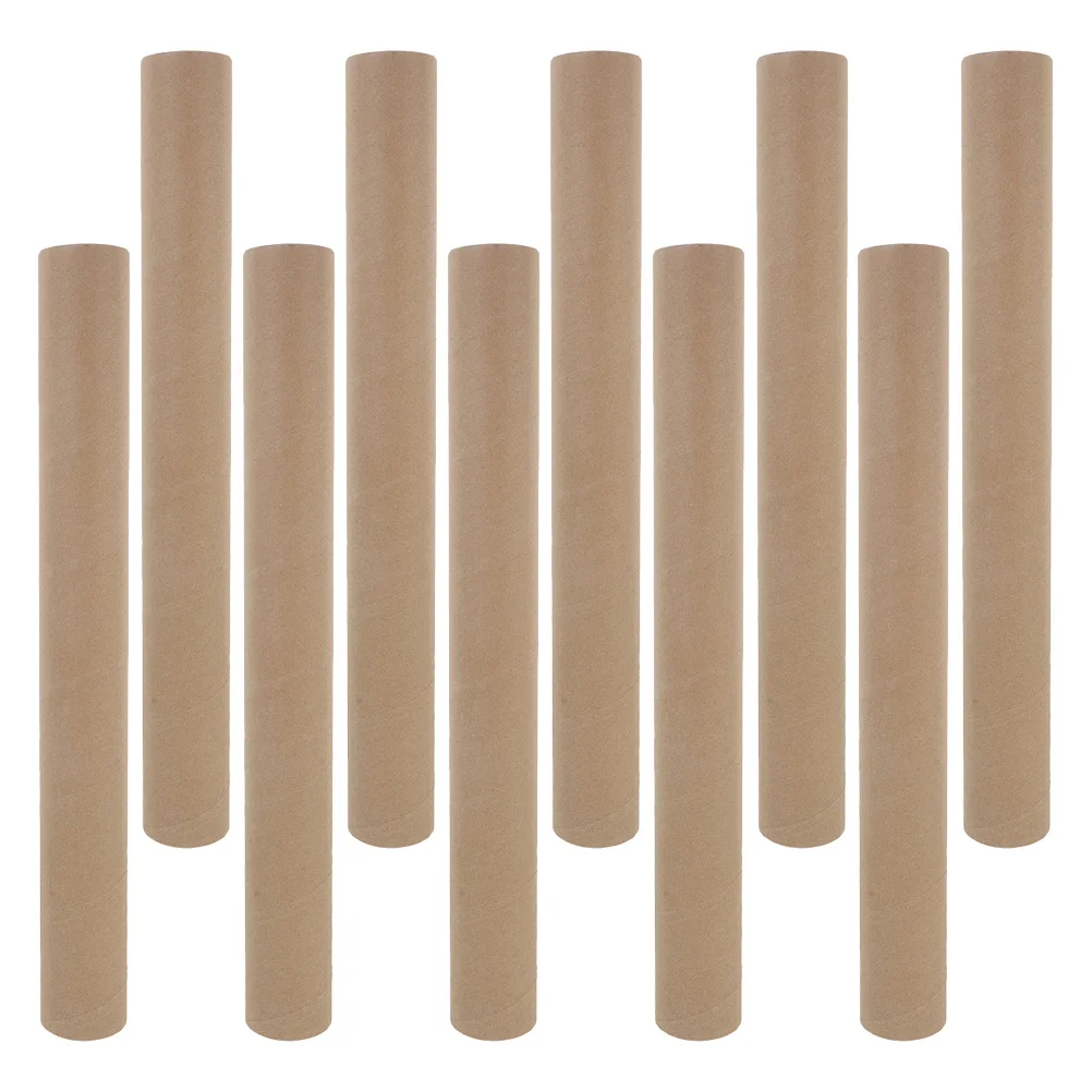 10 قطعة أنابيب بريد ورق الكرافت قوي مستدير من الورق المقوى اسطوانة ملصق تخزين أنبوب للشحن التعبئة الفنية يطبع الخرائط