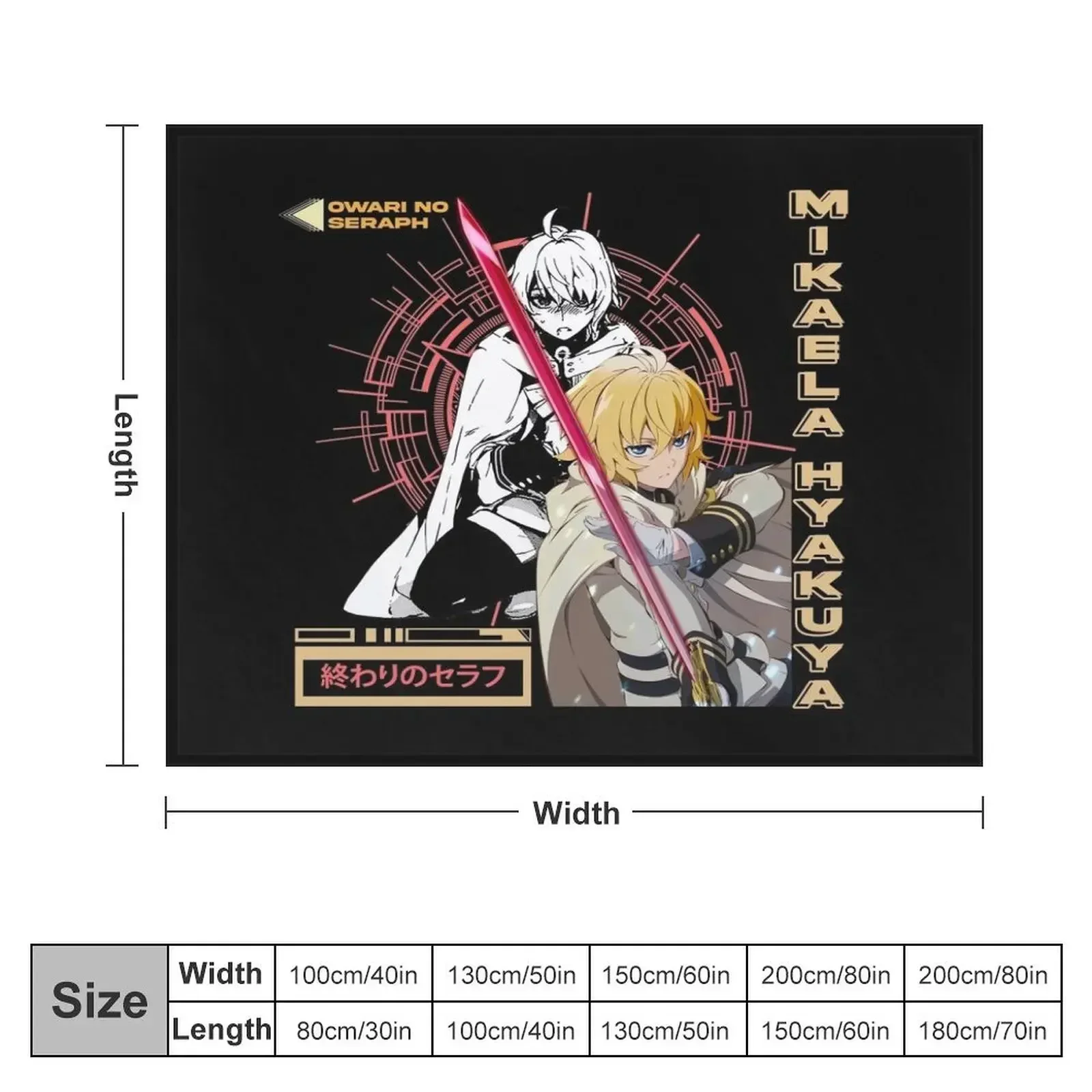 Owari no Seraph | Mikaela Hyakuya 3 Throw Blanket Shaggy Furry Luxury Brand Blankets