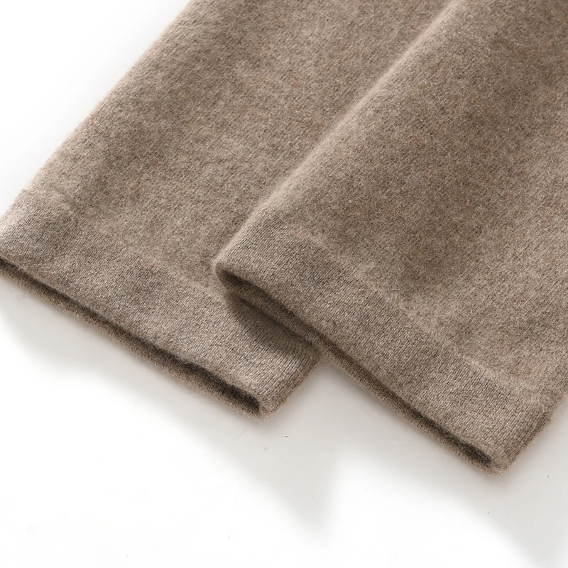 ZYCZCXX 100% Cashmere Knitted Women Solid Leg Warmers Warm Knee High Socks Winter Leg Warmer Socks Warm Boot Cuff Long Socks
