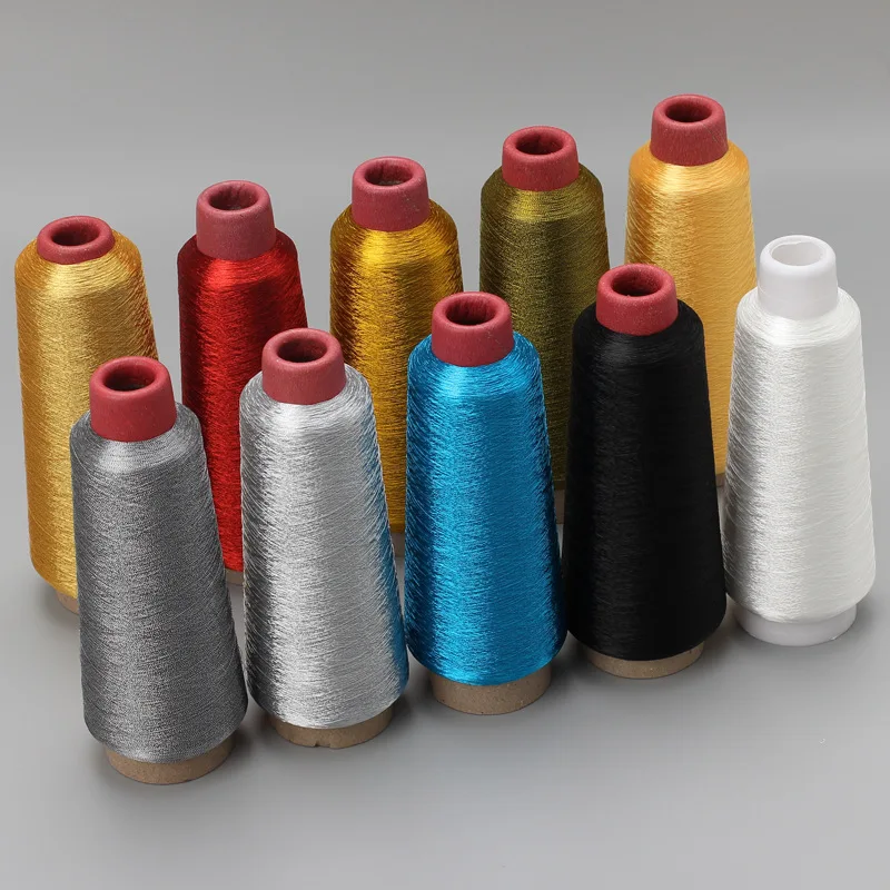 3200M Per Cone Metallic Yarn 150D For Computerized Embroidery And Decorative Sewing 10 Shinny and Glittery Color Available