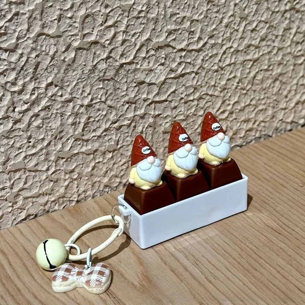 Cartoon Dwarf Keycap Fidget Toy Keychain Silent Axis Keycap Design Keyboard Keycap Keychain 3 Key Mute Keyboard Key