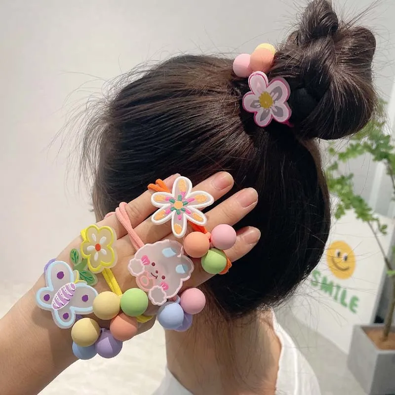 

Cartoon Sweet Girls Anti-slip Hair Rope Hair Tie Headwear Korean Kids Elastic Hair Bands Kids Hair Accessories