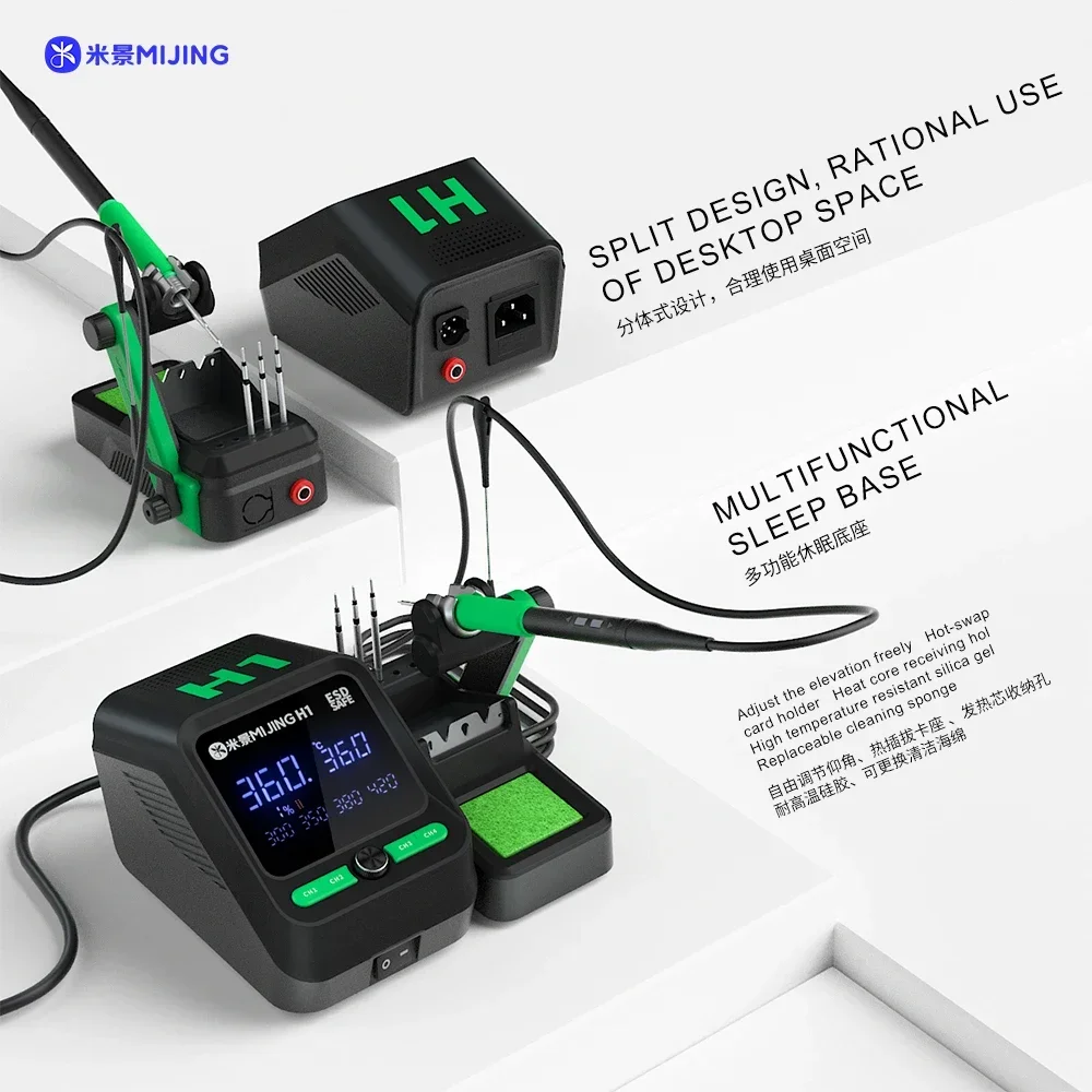 Mijing MJ-H1 160W Soldering Station Compatible T210 T115 T245 Handle Intelligence for Phone BGA IC Motherboards Welding Repair