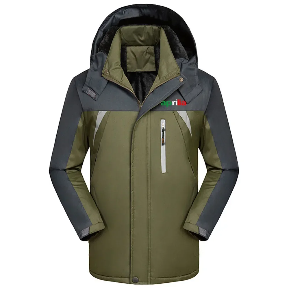 Motorcycle Aprilia 2023 Windbreaker Waterproof Warm Outdoor Couples Thicken Cold-Proof Mountaineering Clothing Jackets Coats