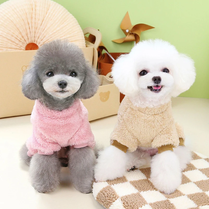 Warm Fleece Pet Overalls for Small Dogs Cats Jumpsuit Puppy Clothes French Bulldog Chihuahua Pajamas Poodle Outfits Pet Supplies