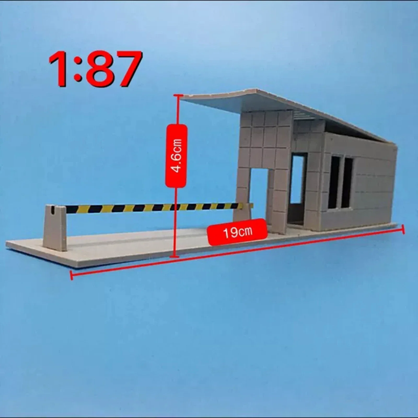 Sala de guardia de fábrica comunitaria 1:87, sala de seguridad DIY, modelo de montaje de plástico, cabina de seguridad, sala de comunicación, regalos para amigos