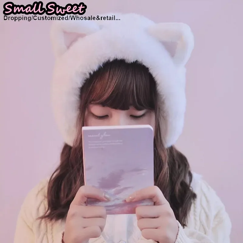 Bear Ear Gothic Punk Handmade lovely Earmuff keep Warm Ear Plush Subcultural Y2K Girl Protection Winter Earmuffs Accessories