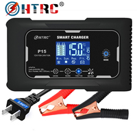 HTRC 12V/24V 15A/20A Car Battery Charger Smart Charger for Lead-Acid PB LiFePO4 Battery 7-Stage Automatic Car Motorcycle Charger