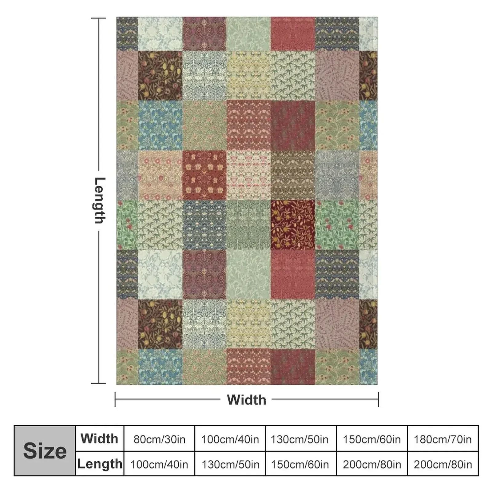 William Morris Pattern Collection Throw Blanket Winter beds anime Blankets