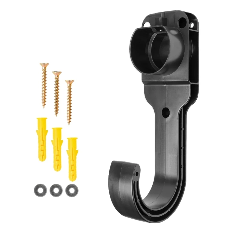 EV Charger Holder Gun-Head Socket Bracket for Type1 Type 2 EVSE J1772 Electric Vehicle Charging Cable Extra-Protection