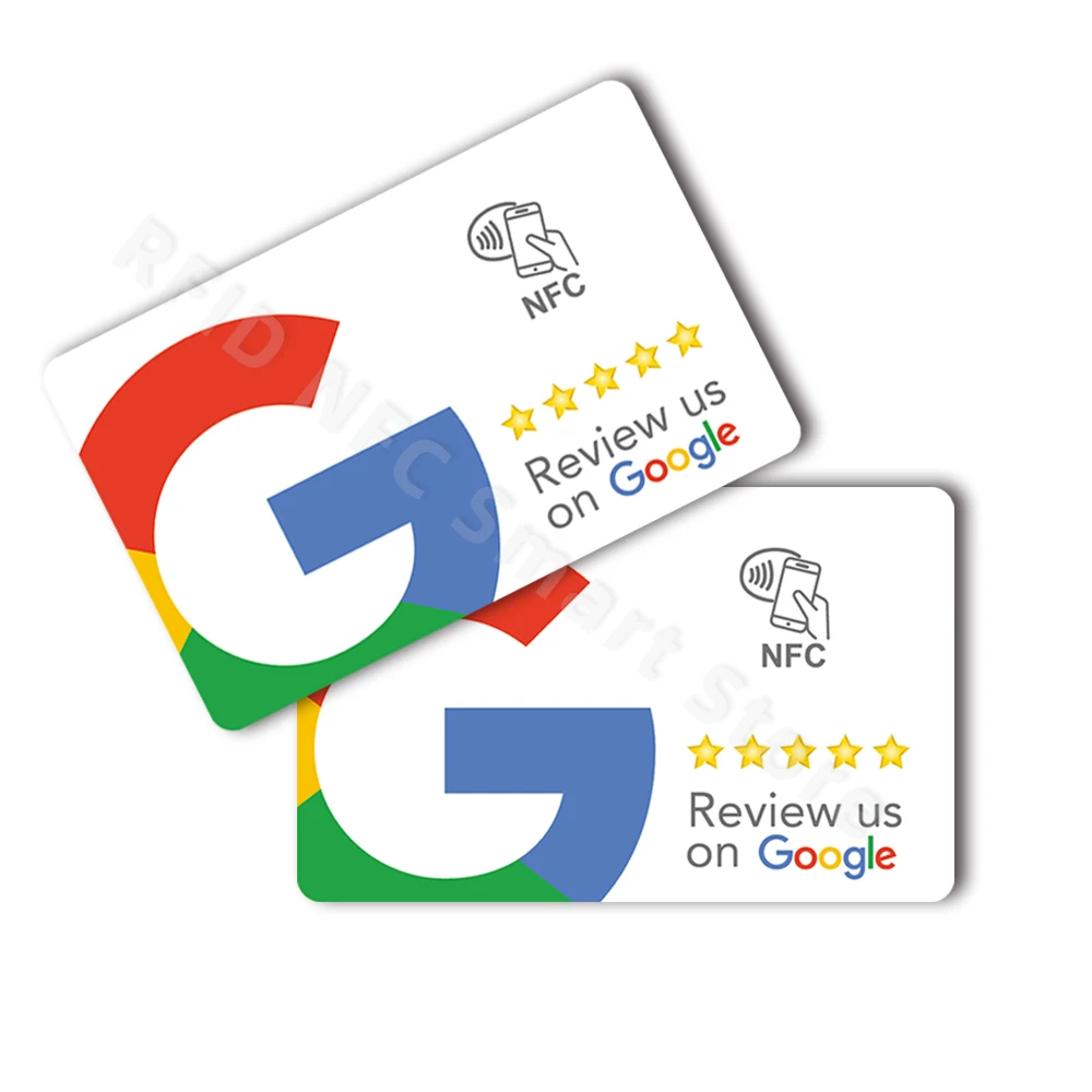 Google Review Card NFC215 504byte recensioni Universal NFC Reivew us on Google Card aumenta le tue recensioni materiale PVC durevole