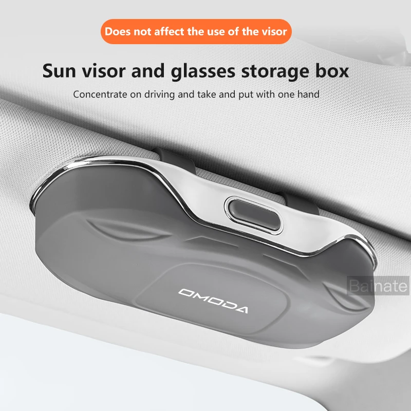 

Car Visor Sunglasses Glasses Case Glasses Holder Clip Box For Chery OMODA 5 C5 E5 FX GT 2022 2023 2024 Car Interior Accessories