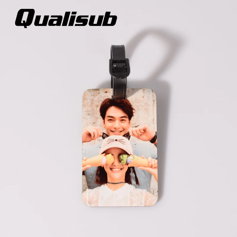 200Pcs/Lot MDF Double Side Sublimation Blanks Luggage Tags For DIY Travel Luggage Identifier