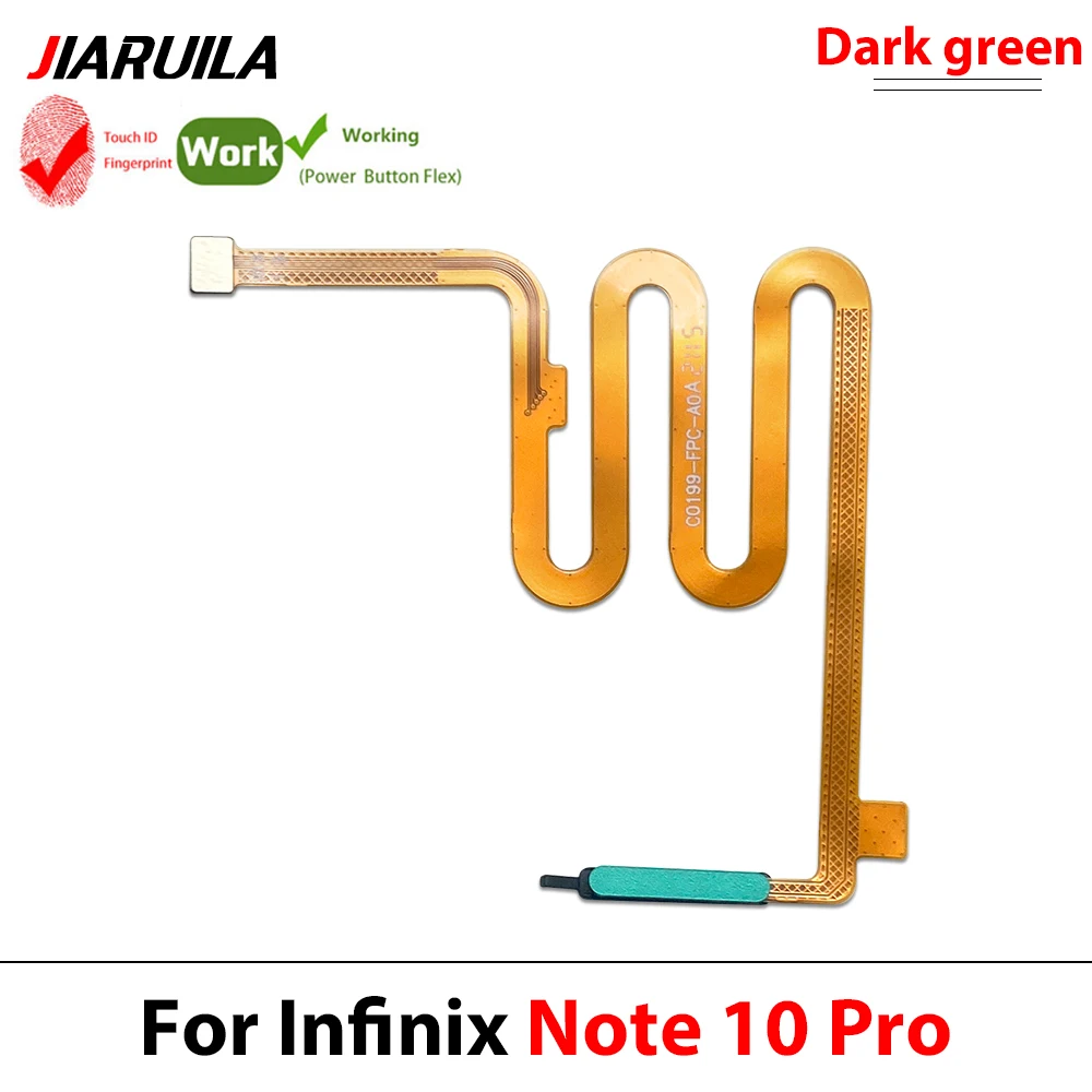 Fingerprint Sensor Home Return Key Menu Power Button Flex Cable For Infinix Note 10 Pro Note 12 Pro 5G Note 10 Note 12 Pro 4G