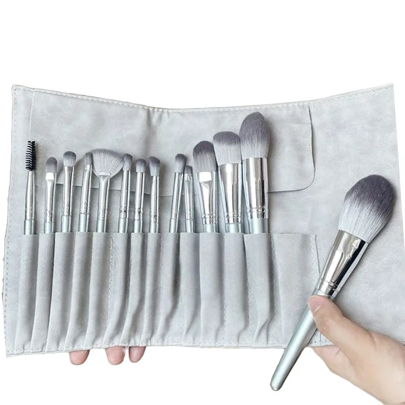 

Сумка для хранения кистей для макияжа, мягкие косметички из искусственной овчины, дорожный складной органайзер, портативная модная Изысканная косметичка