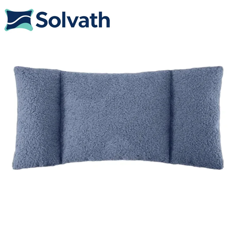 Solvath 3 Segments Fleece Lumbar Support Pillow Ergonomic Waist Cushion for Car Office Home Multifunctional Back Support