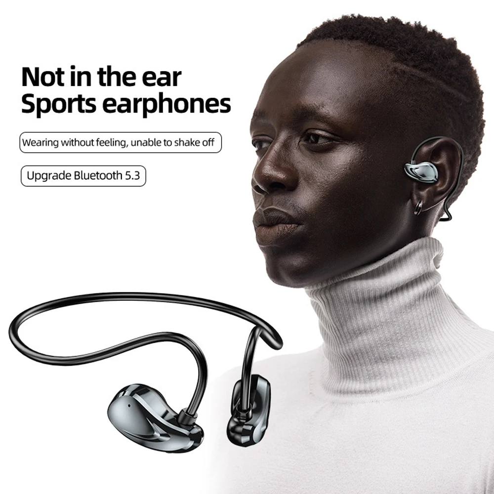 

New Sports Wireless Outdoor Hanging-Ear Headset With Mic Bluetooth Handsfree Touch Headphones Stereo Music Earphones