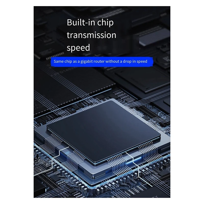 GO-New Network Cable Splitter 1 To 4 Gigabit Network Distributor Simultaneous Internet Access, RJ45 Network Switch Extender