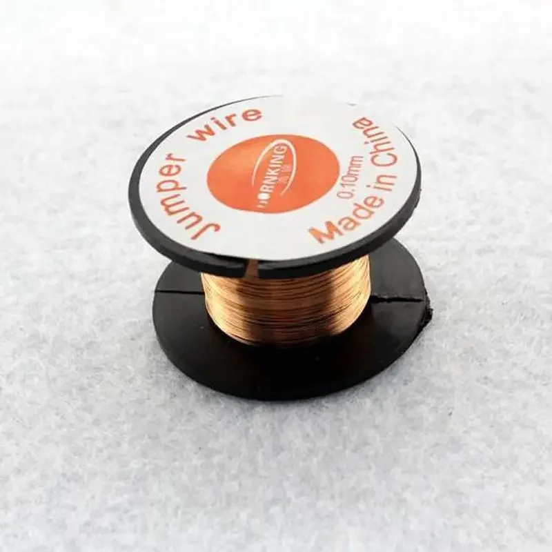20 sztuk 0.1mm miedzi lutowania PPA emaliowane Reel drut kabel mostkujący konserwacji skok linii do telefonu, komputera PCB spawania