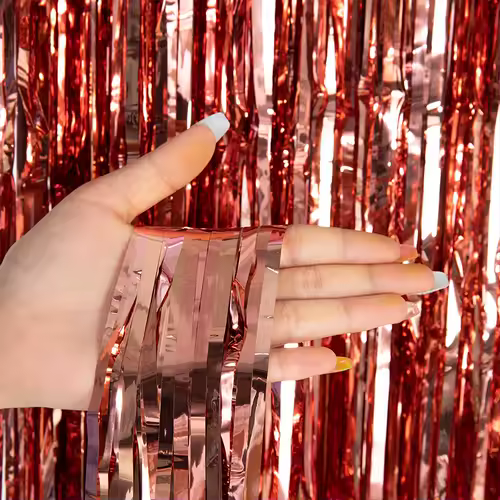 Cheap as a Party Metallic Tinsel Foil Fringe Curtains Backdrop for Birthday New Year Eve Party Photo Wedding Decor - Image 7
