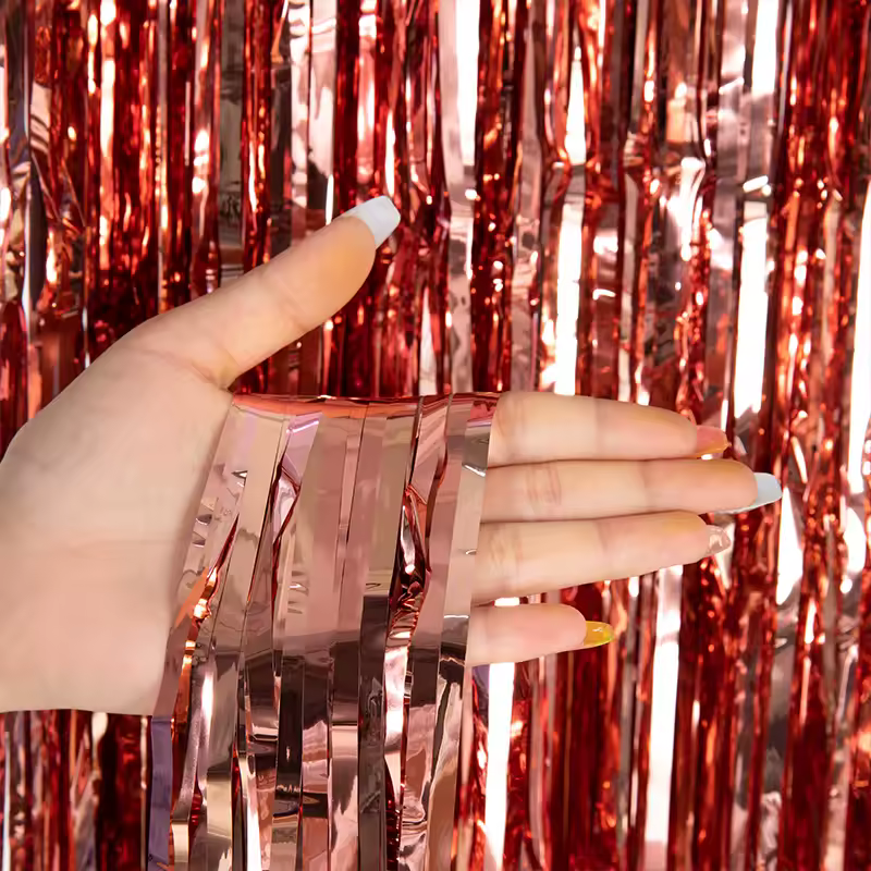Cheap as a Party Metallic Tinsel Foil Fringe Curtains Backdrop for Birthday New Year Eve Party Photo Wedding Decor - Image 7