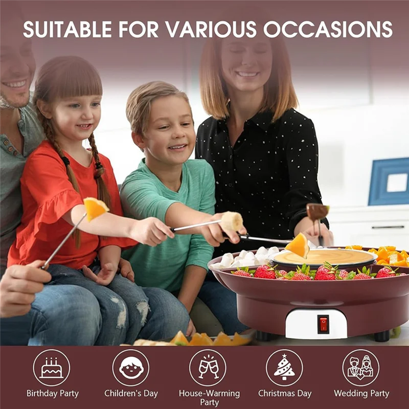 

A05G-10Oz MINI Electric Chocolate Melting Pot Chocolate Fondue Fountain Warmer Machine For Milk Chocolates Cheese Butter
