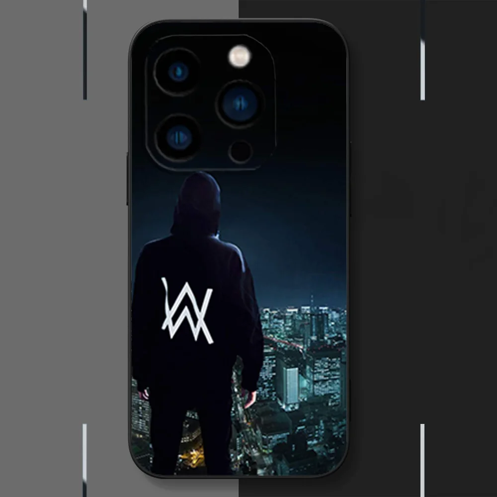 Singer A-Alan W-Walker Phone Case for iPhone 12 11 13 14 15 16 Max Pro Plus Black Soft Silicone Cover