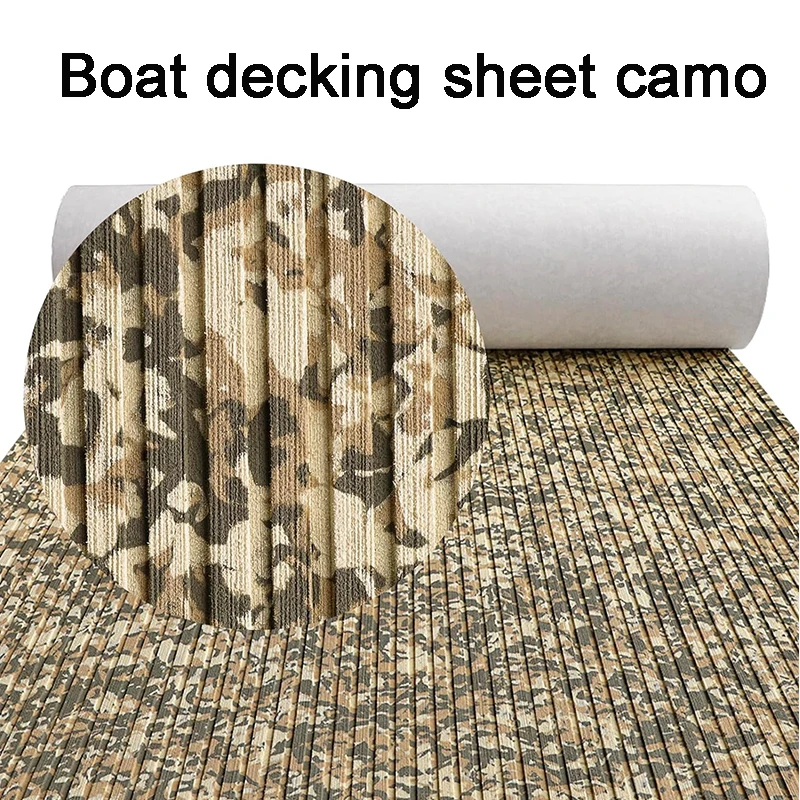 Eva Foam Decking Sheet Accessories Teak Boat Deck Marine Non-Slip Self-Adhesive Army Desert Camo Pad Canoe Kayak 2400*900*6Mm