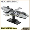 디스플레이 스탠드가 있는 우주선, 프리게이트 모델 MOC 빌딩 블록 벽돌, DIY 건설 장난감, 생일 선물 1