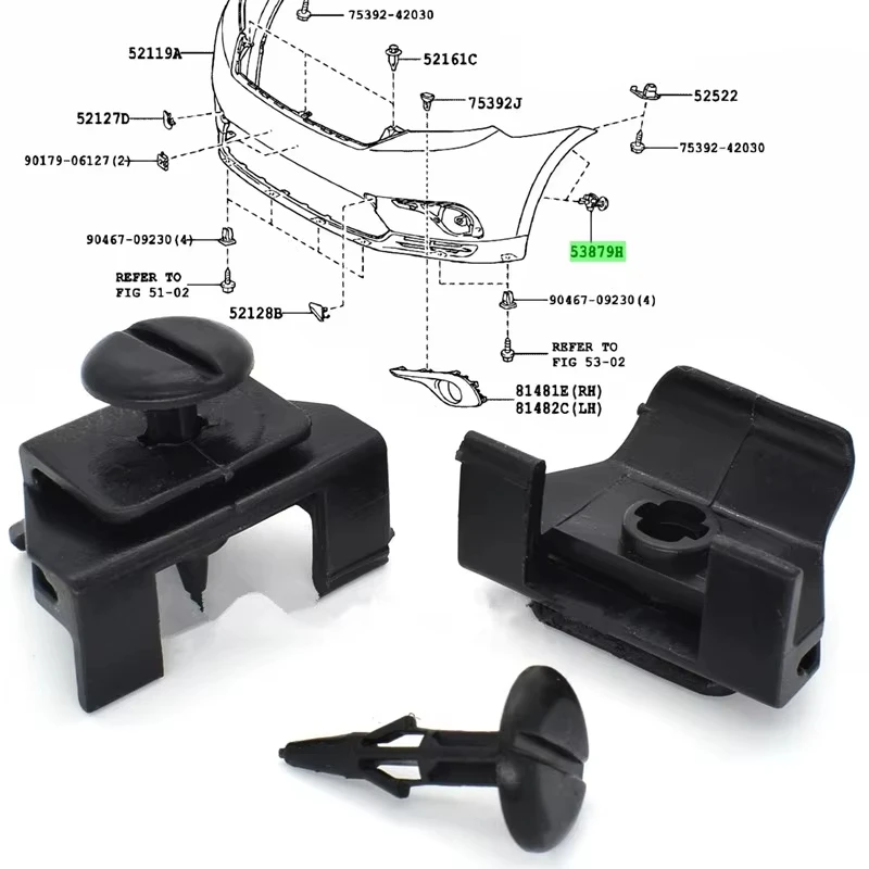 10pc Car Front Bumper Retaining Clip Fender Retainer Fasteners For Toyota Chr Camry Corolla Prius Lexus Highlander Reiz Камри 40