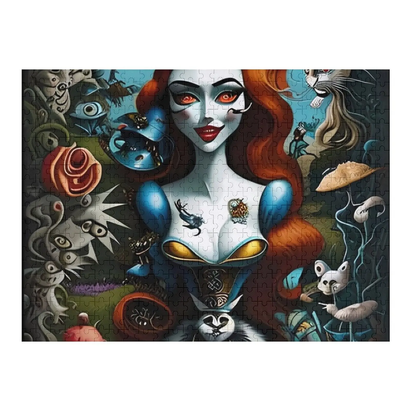 

Distorted Realities - An Ominous Painting of Twisted Creatures and Bizarre Landscapes Jigsaw Puzzle Animal Puzzle