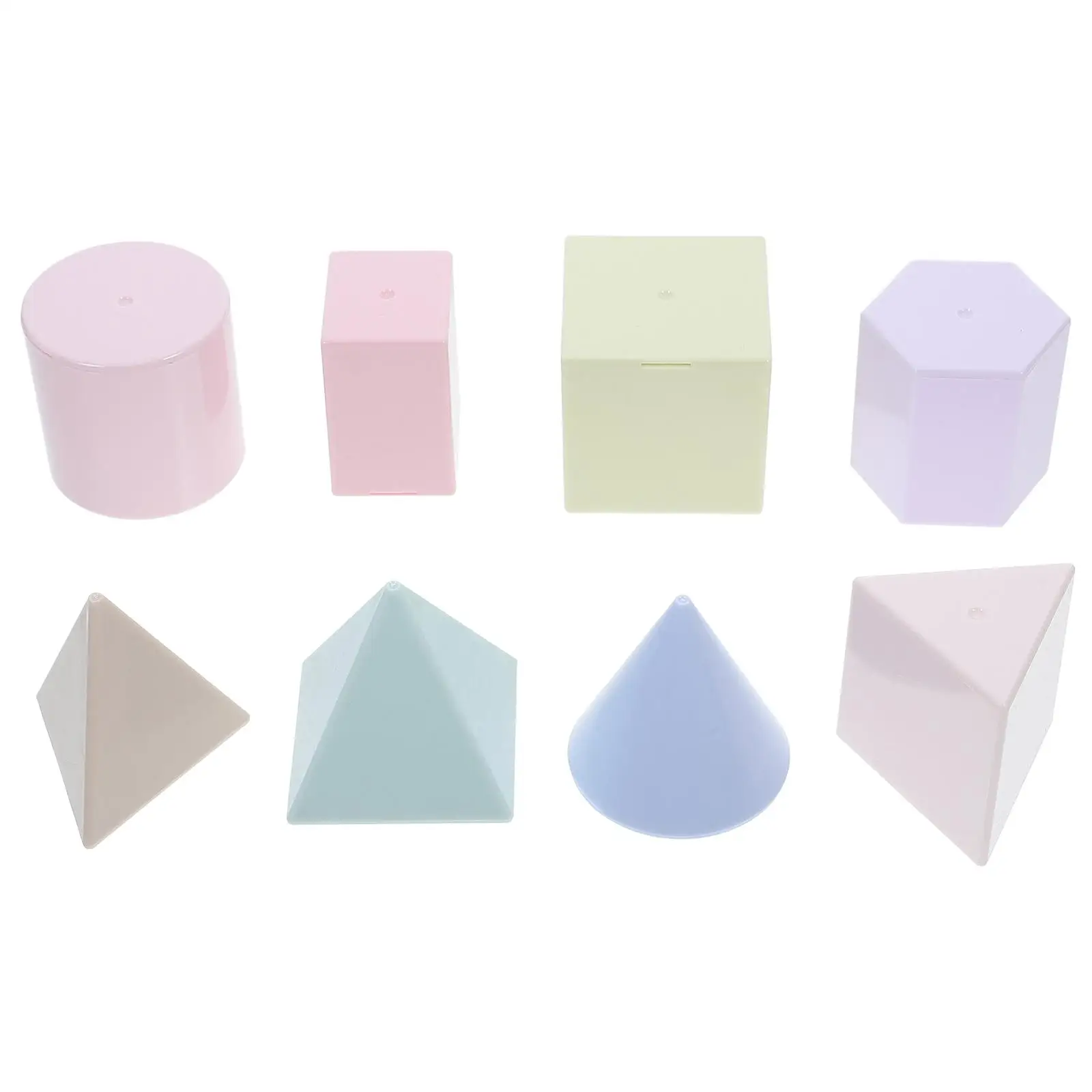 

8 Pcs Solid Geometry Teaching Aids Baby Toys Light Table Geometric Shapes Child