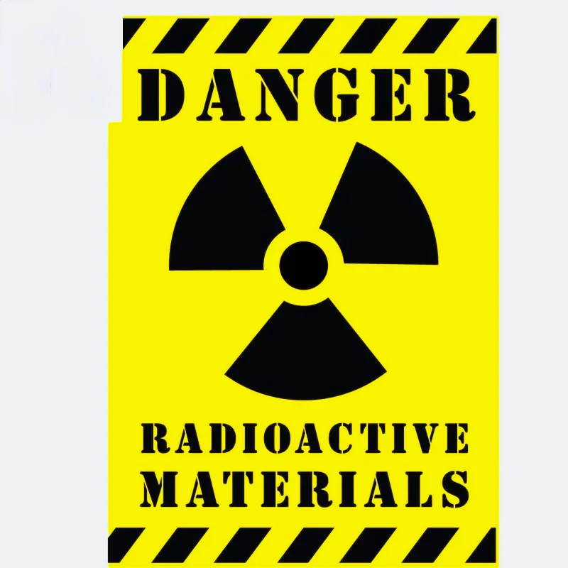 Autocollant de voiture en PVC KK, nouveau Design, matériaux radioactifs dangereux, Logo d'avertissement, conception pour divers modèles, 15cm
