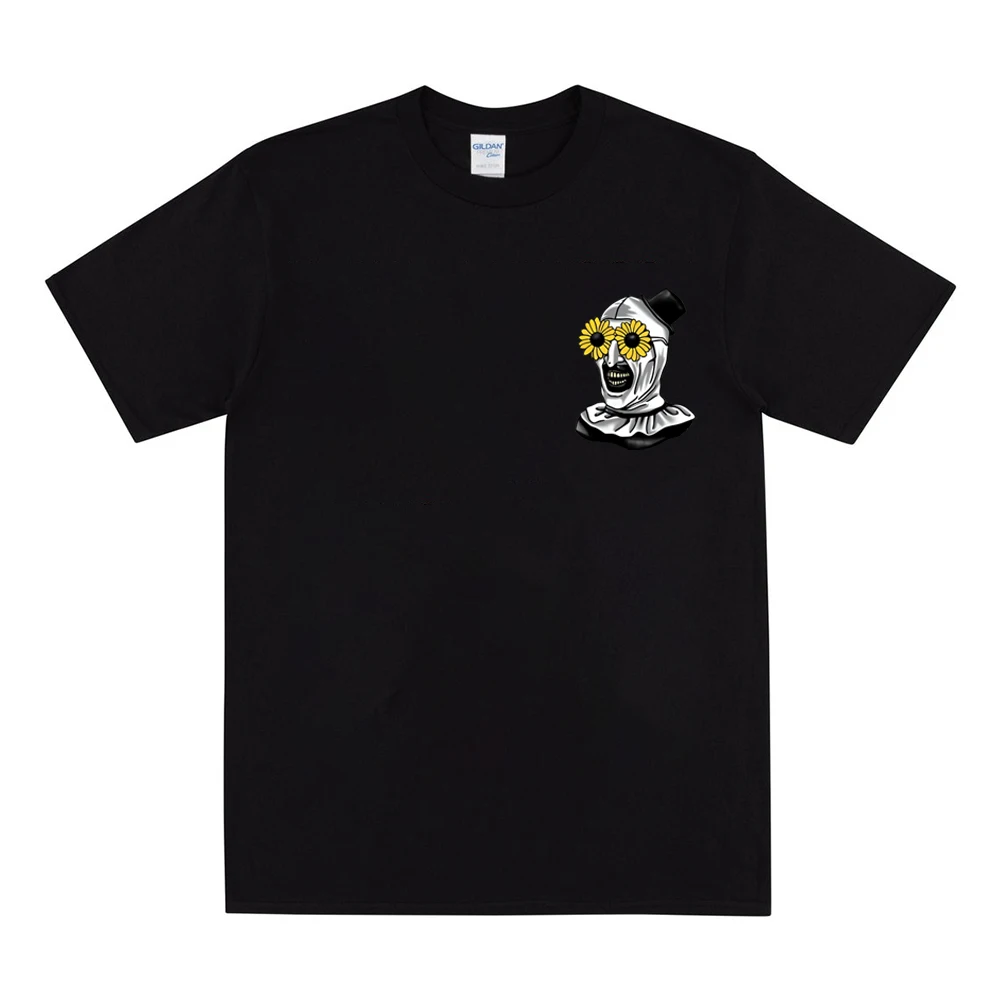 Halloween Horror Movie Shirt Terrifier Art The Clown T-shirt Unisex Short Sleeve Pocket Graphic Tee Art The Clown Cosplay Tshirt