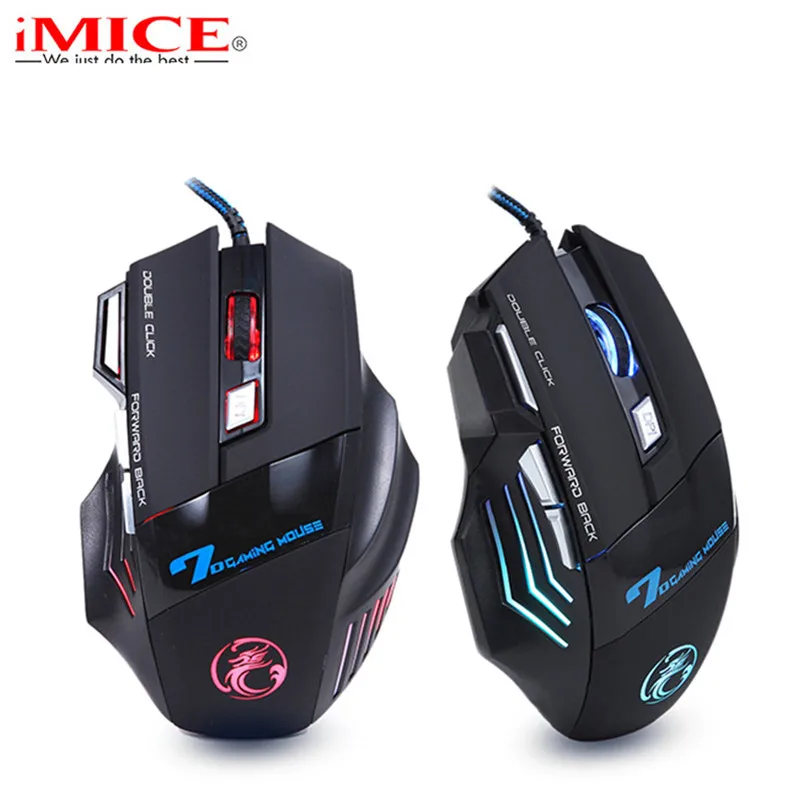 iMICE Large Mouses Pad & X7 Wired Gaming Mouse 7 Buttons 2400 DPI LED Optical USB Ergonomic Game Mouse Mice For Laptop Computer