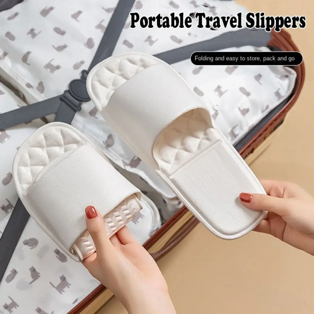 Portable Foldable Slippers Eva Lightweight Travel Slippers Hotel Room Slides Men Women