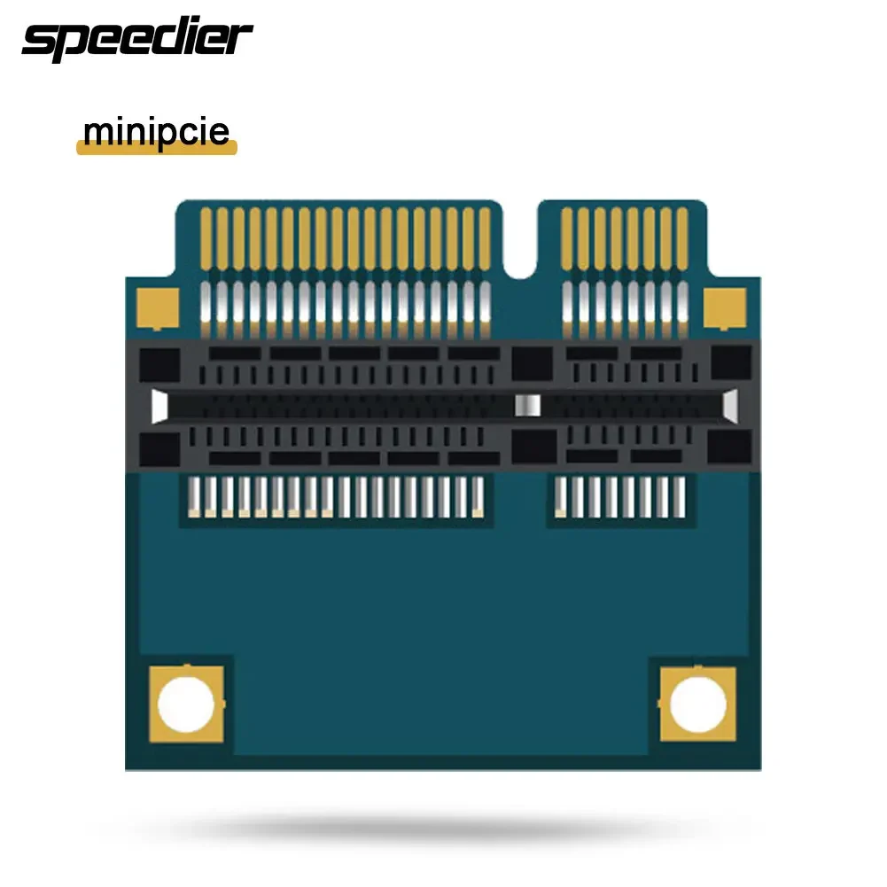 

Mini PCI-E Adapter Card Vertical Connector Screw-Free Testing MSATA Interface Right Angled mPCIe Converter Mini-PCIe Extend Card