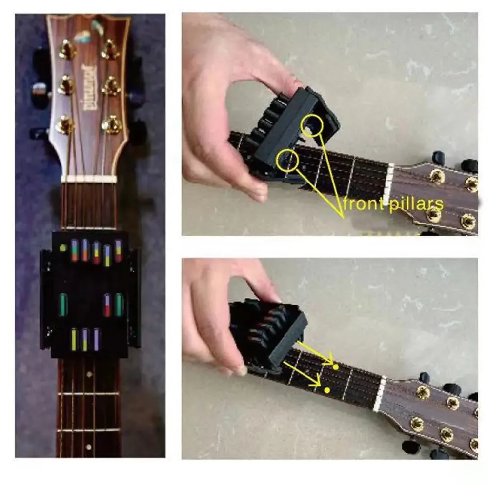 D Chord Guitar Chord Presser C Chord Finger Painless Ukulele Aid Chords Trainer One-Key Chord Guitar Starter Learning Tool