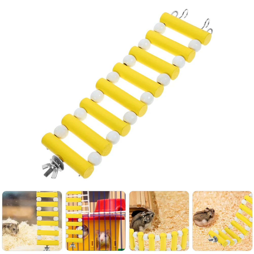 

Dog Playpen Hamster Swing Toy Guinea Pig Toys Climb Ladder for Rat Cage Plush Wooden