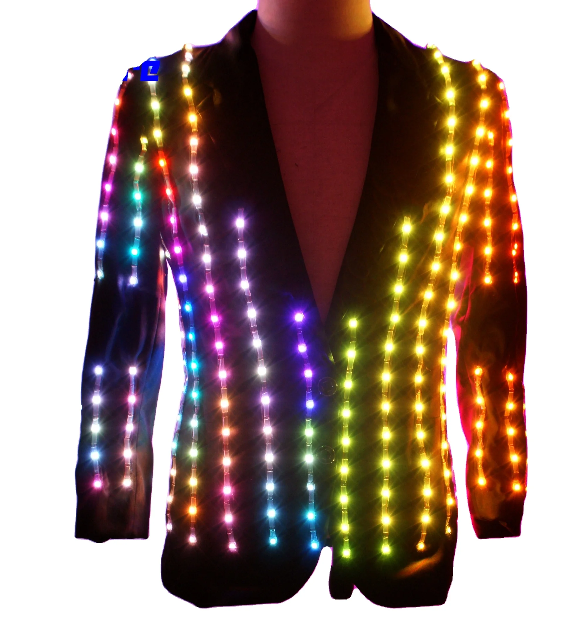 

WL-019 Programmable LED Jacket Color changing Clothing LED Dance Costumes performance wear LED Suits trajes de LED Jacket