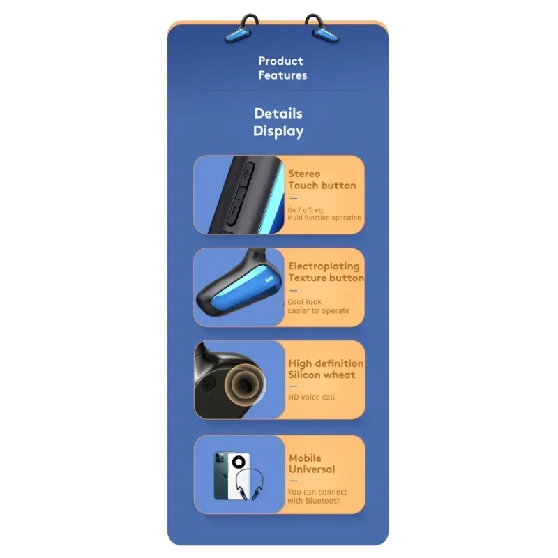 MD8 العظام التوصيل بلوتوث 5.2 سماعات الأذن هوك اللاسلكية IPX5 سماعات مقاومة للماء للرياضة اللياقة البدنية صدمة القرن سماعة