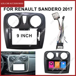9 Inch For Renault Sandero 2017+ Car Radio Stereo GPS MP5 Android Player Accessories 2 Din Head Unit Fascias Dash Panel Frame