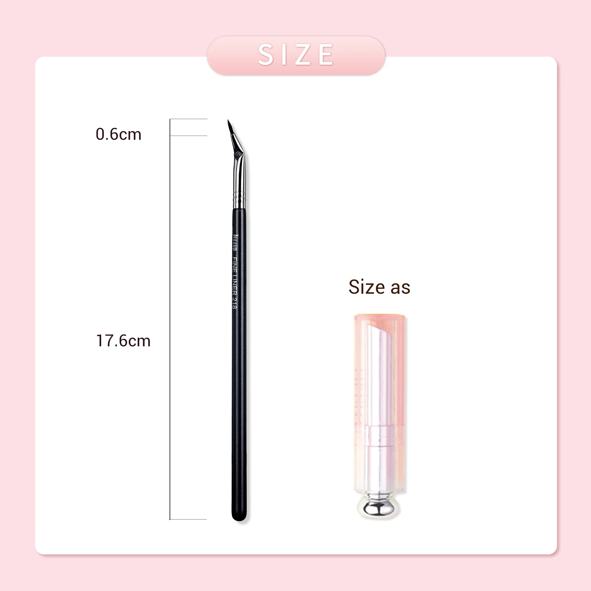 Jessup Eyeliner Brush Thin Bent Precision Ultra Fine Pencil Precision Eye Liner Makeup Brush Synthetic S151