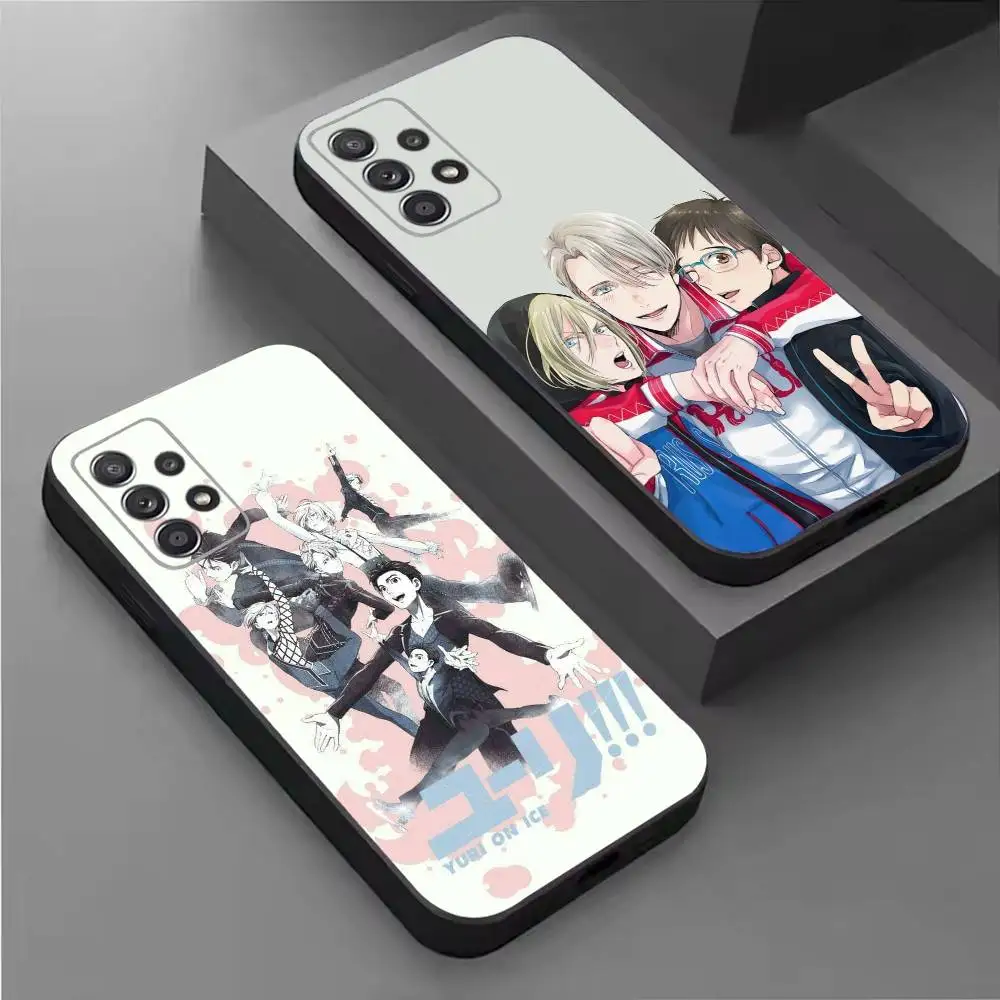 LOVE Y-Yuri on Ice  Soft Black Phone Case for Samsung  S26,25,24,21,22,21,20,10,9,8,7,6Ultra,Plus,Fe, Lite