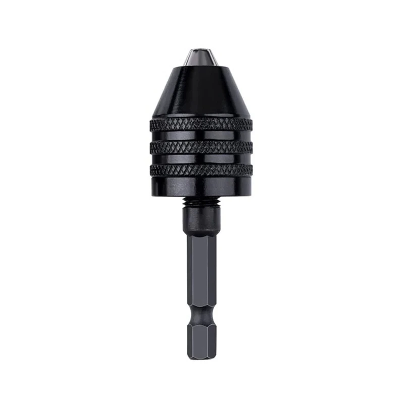 Electric Grinding Accessories Three Jaw Conversion Chuck 0.3-6.5mm Hexagonal Handle Rear Push Chuck Twist Drill Chuck Dropship