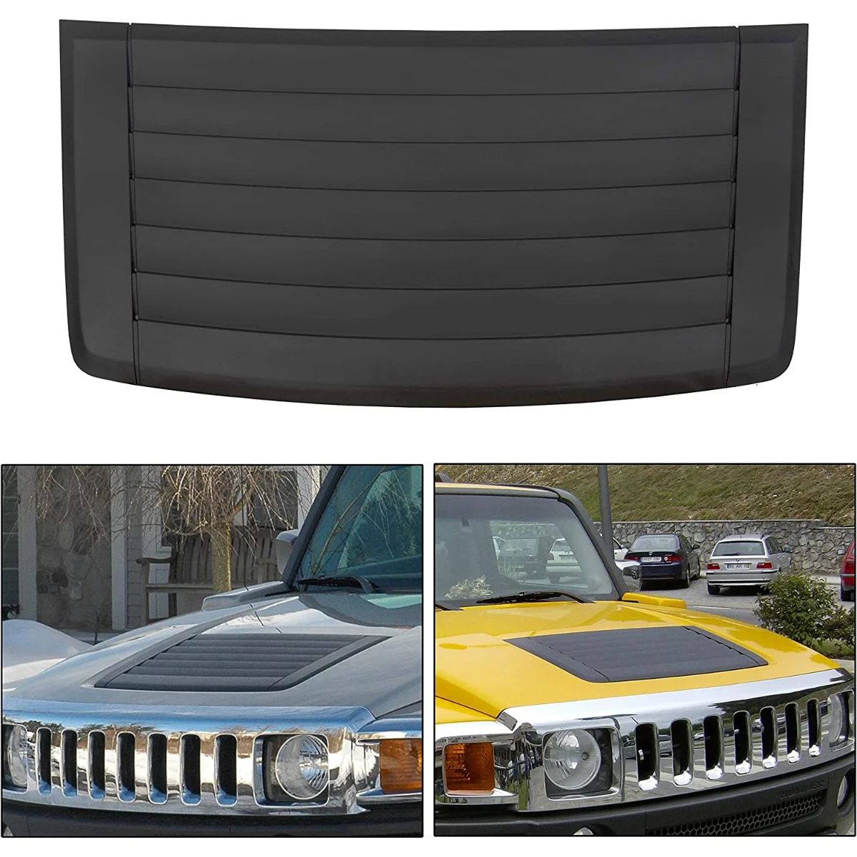 Louver Hood Air Vent Grille Panel Compatible with 2006-2010 Hummer H3 GM 20880500