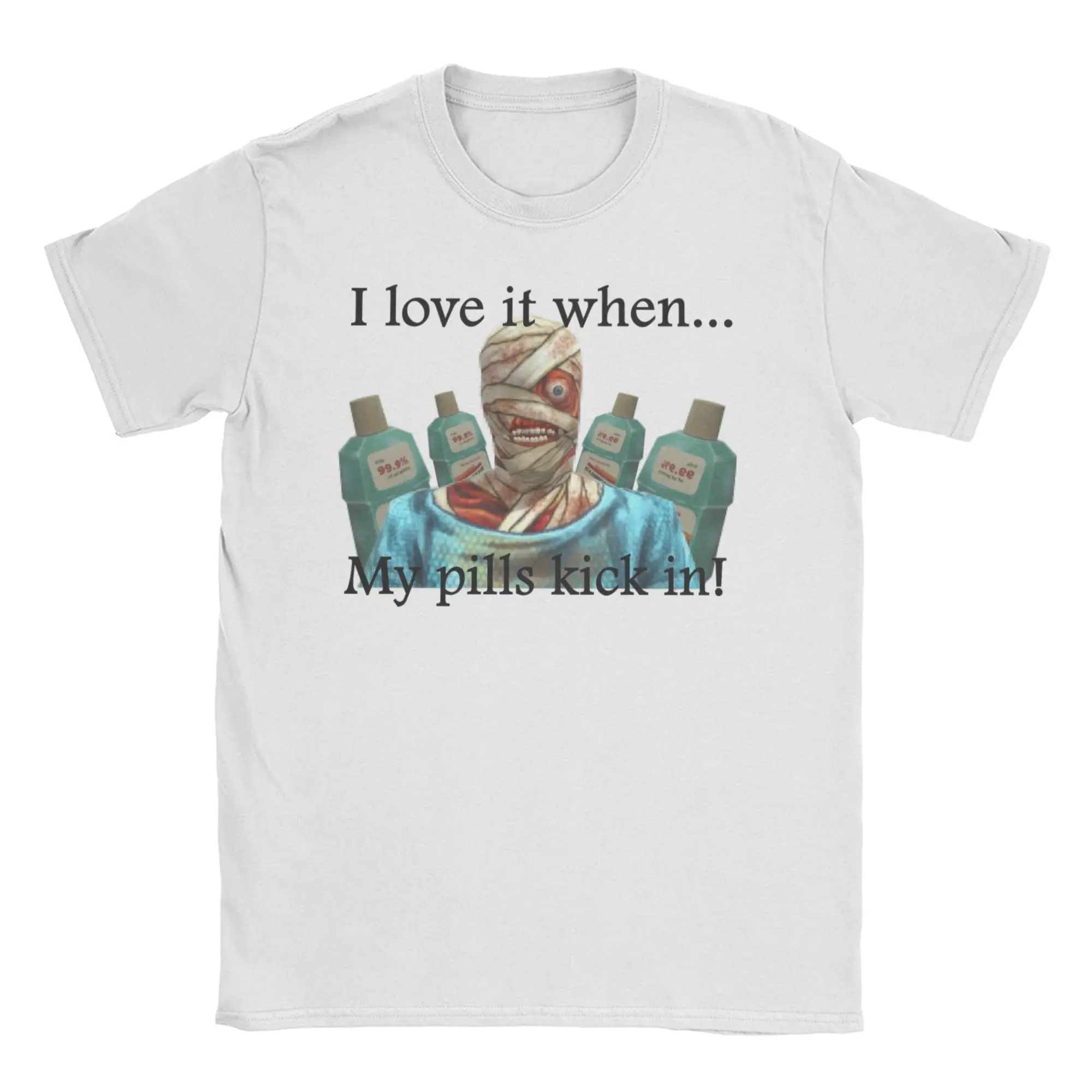 Mouthwashing Curly Meme T-Shirt for Men Women  Casual Pure Cotton Tees O Neck Short Sleeve T Shirt Summer Clothing