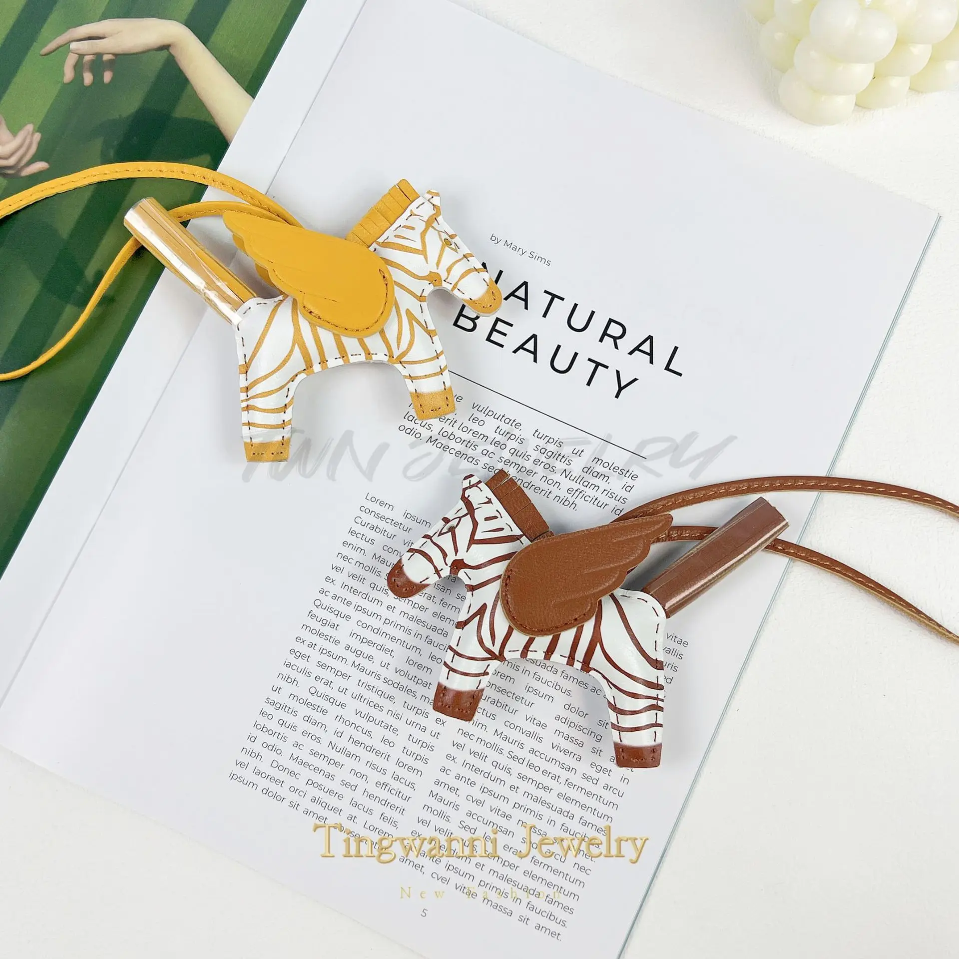 Little Pegasus Bag Pendant Decoration Car Pendant Keychain Exquisite Gift Vegetable Basket Accessories Cute Doll for Women